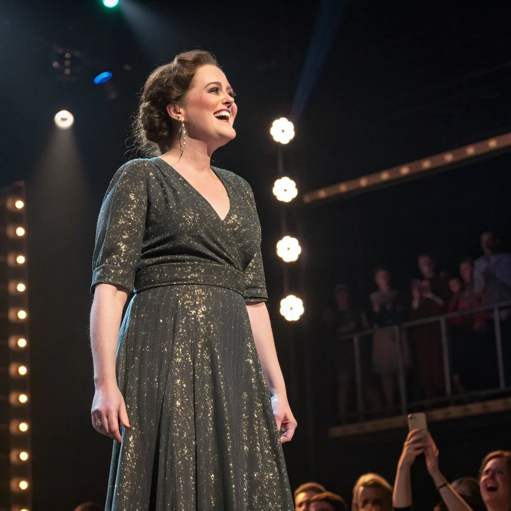 Emma Davies delivering a stage performance