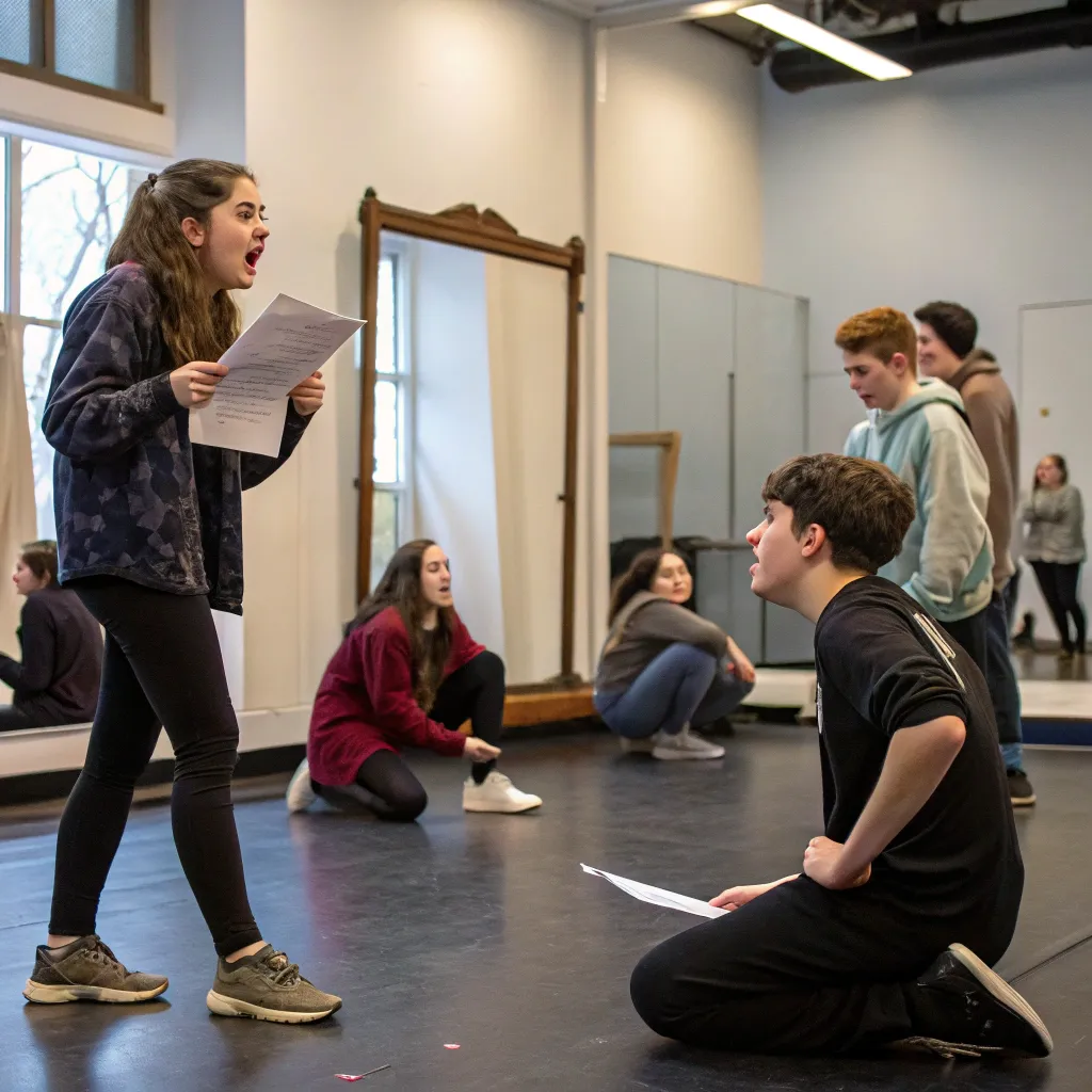 Students in Fundamentals of Acting Class